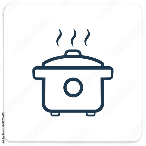 Cooking Pot on Electric Stovetop for Food.