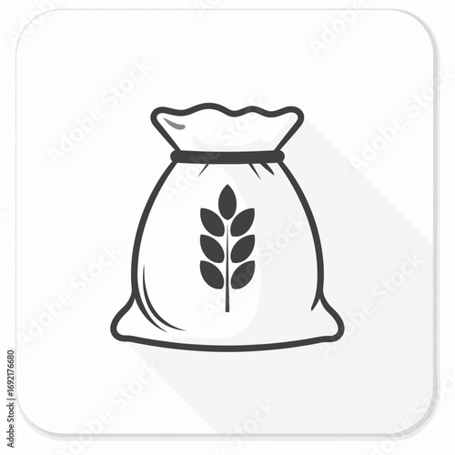 Sack of Wheat Grains for Baking Bread.