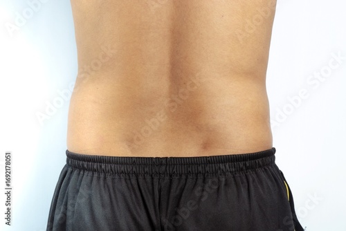 Close up of male lower back