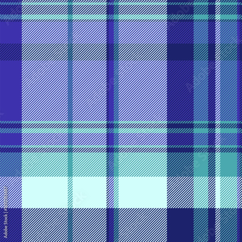 Classic plaid pattern in cool blues and teals. Creates a versatile and calming background, perfect for design, fashion, or any creative project.