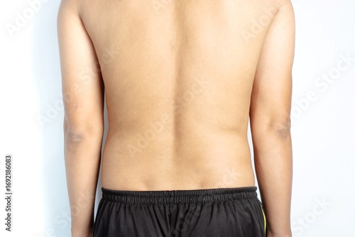 Close up of male lower back