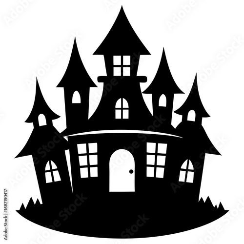 Wallpaper Mural Classic Haunted House Silhouette Icon Vector Silhouette Torontodigital.ca