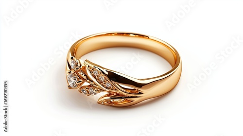 Wallpaper Mural Diamond ring isolated on white background Torontodigital.ca