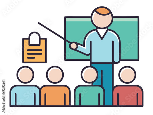 Instructor Showing Presentation in Business Meeting