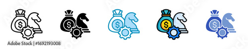 Strategic Budgeting  Icon Set Multiple Style Collection
