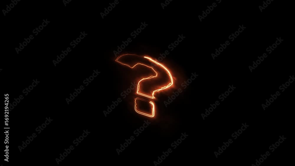 3D 4k question mark rotation animation on green screen chroma key ...