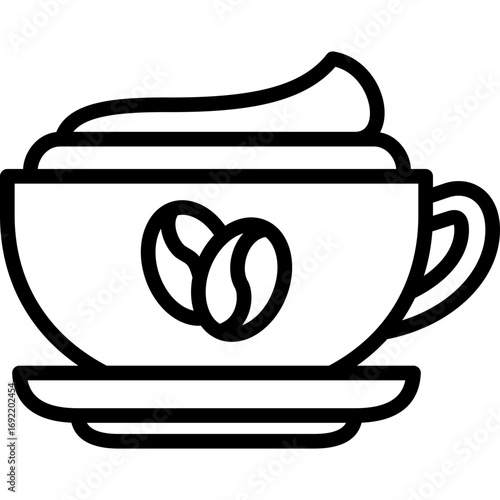 cappucino line icon