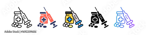 Vaccine multiple icon