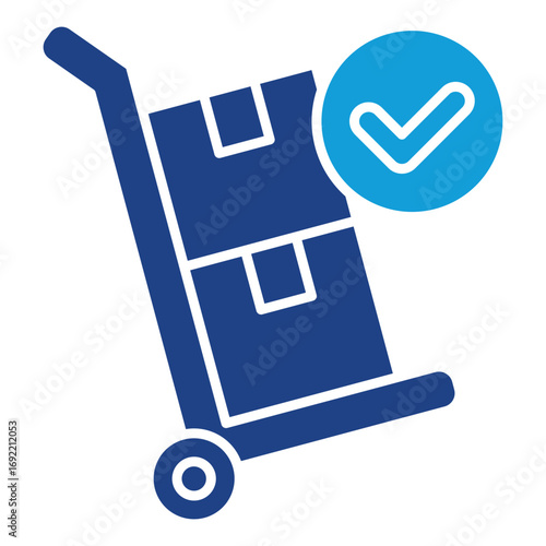 Freight Solid Icon Element For Design