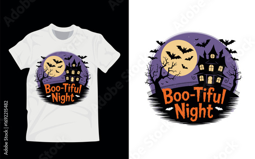 hallowen bo-tiful ghost with pumpkin tshirt design, hallowen party skull and skeleton, bones, horror night vector design.