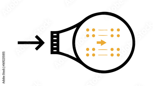 Data flow diagram process visualization illustration information transfer system design