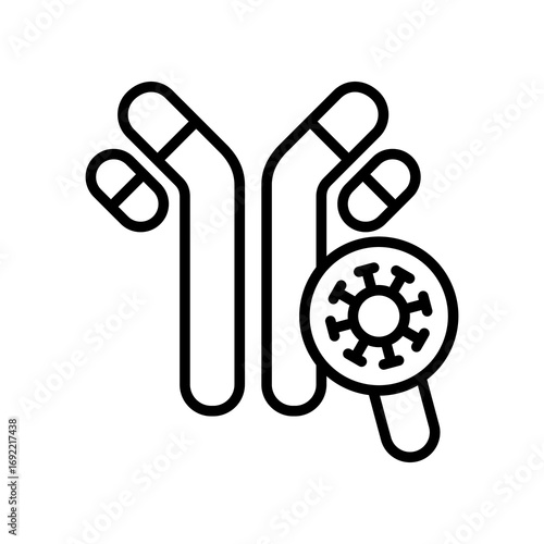 Antibody line icon