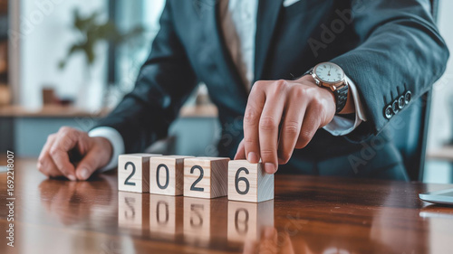 Businessman Planning 2026 Setting Goals and Strategies for the New Year