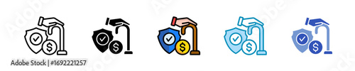 Retirement Fund  Icon Set Multiple Style Collection