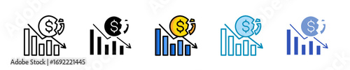 Earnings Breakdown  Icon Set Multiple Style Collection