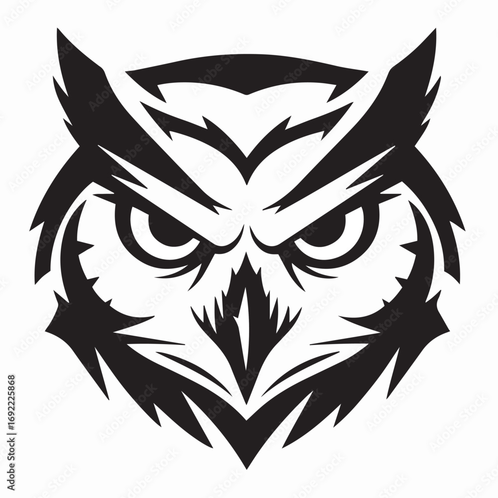 Obraz premium Owl mascot head vector illustration