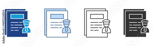 Customs Icon Set Multiple Style Collection