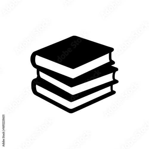 Books Icon Library, Education, Reading, Knowledge Vector Illustration