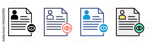 Data Privacy Icon Set Multiple Style Collection