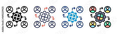 Collaboration Icon Set Multiple Style Collection