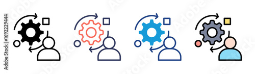 Adaptability Icon Set Multiple Style Collection