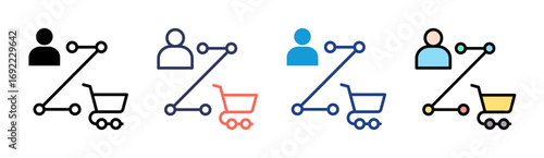 Customer Journey Icon Set Multiple Style Collection