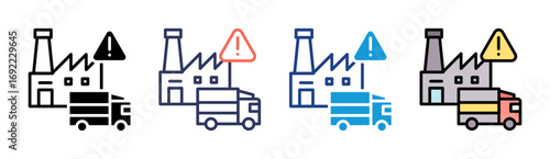 Supply Chain Icon Set Multiple Style Collection