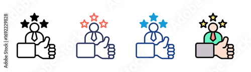 User Experience Icon Set Multiple Style Collection