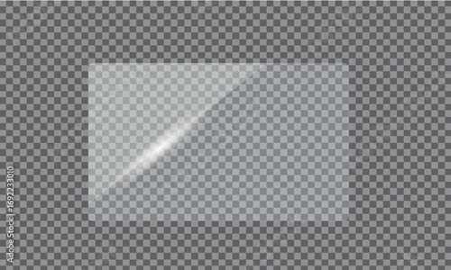 Glass frame in realistic style