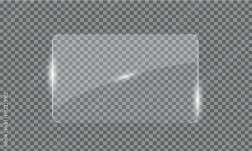 Glass frame in realistic style