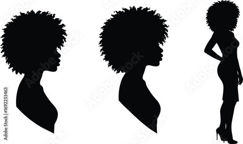 silhouette of a girl with long hair