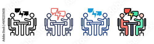 Disagreement Icon Set Multiple Style Collection