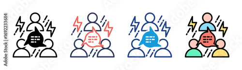 Argument Icon Set Multiple Style Collection