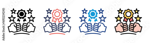 Competition Icon Set Multiple Style Collection