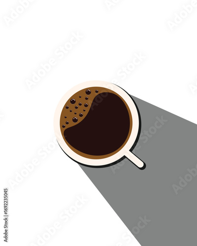 Espresso Cup Flat Design Illustration
