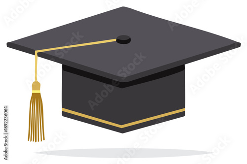 Graduation Mortarboard Cap with Tassel Symbol Graduation Ceremony Design Element