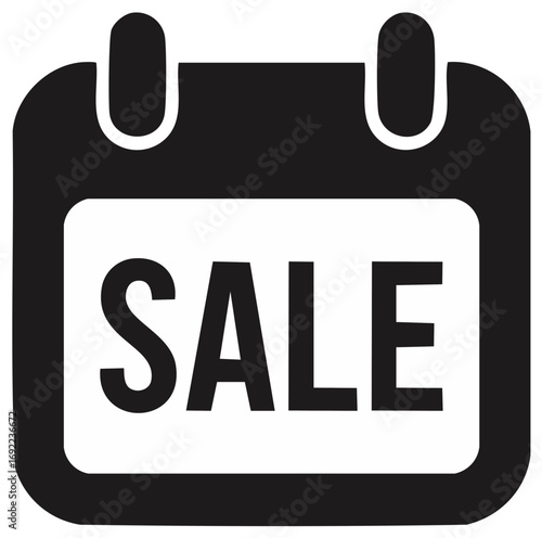 Calendar Icon with Sale Text Promotion Event Reminder Special Offer Discount Deal