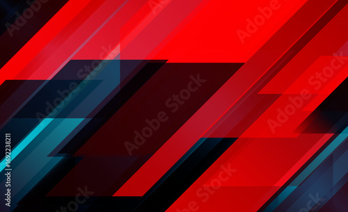 Wallpaper Mural Red and blue diagonal stripes background. Design for poster, banner, flyer, brochure, presentation Torontodigital.ca