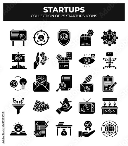 Startup Icons: Collection of 25 Essential Business Icons