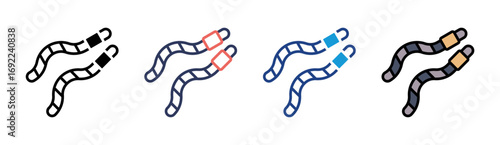 Earthworms Icon Set Multiple Style Collection