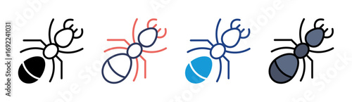 Ant Icon Set Multiple Style Collection