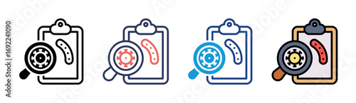 Microbiology Icon Set Multiple Style Collection