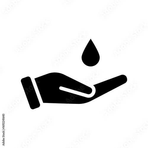 Hand sanitizer icon. Sanitary cleaning sign. Washing hands symbol. Classic flat style. Quality design element. Simple hand sanitizer icon. Vector
