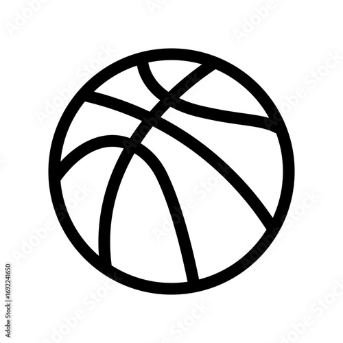 Basketball icon. outline and filled vector illustration. 