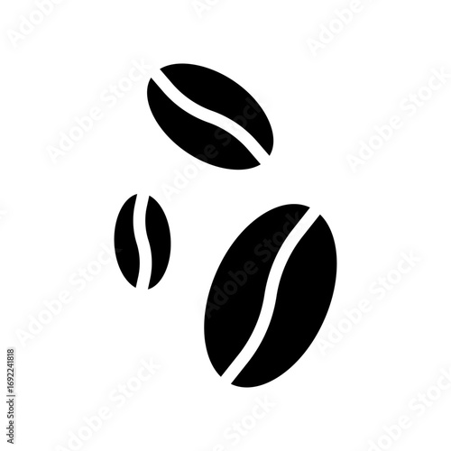 Different coffee beans. Different degrees of roasting coffee. 
Logo on Isolated white background. vector illustration
