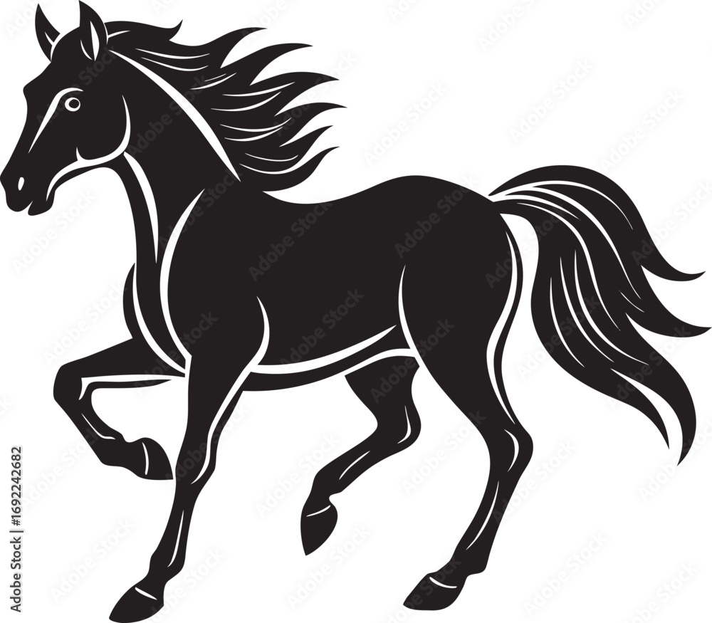 Obraz premium horse vector illustration