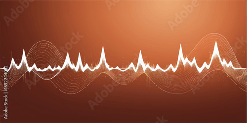 An EKG line or vector in a light blue hue forms a heart shape, symbolizing a healthy heartbeat on a medical monitor with a vibrant pulse wave in this illustration