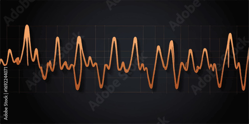 Medical heartbeat cardiogram line on a monitor screen
