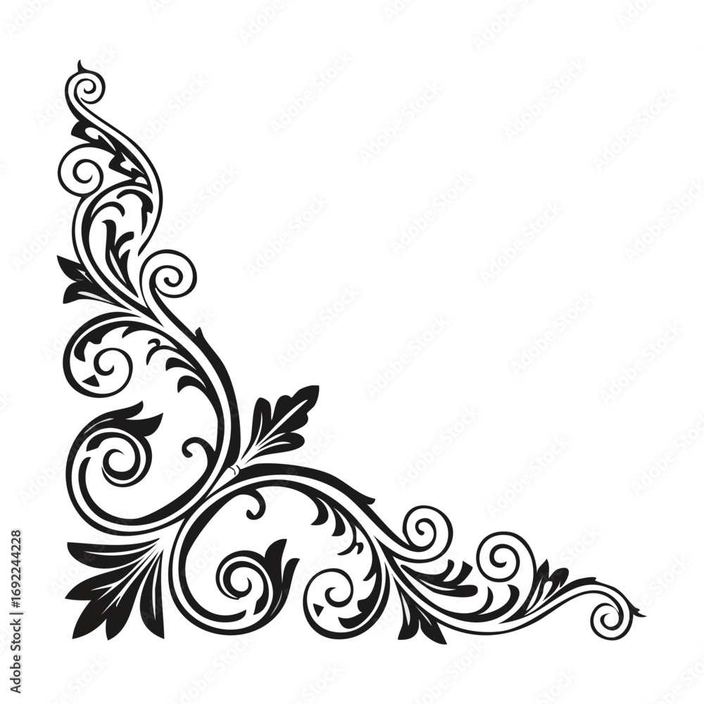 Fototapeta premium Floral Vintage Ornament