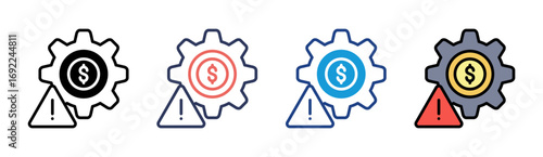 Risk Management Icon Set Multiple Style Collection